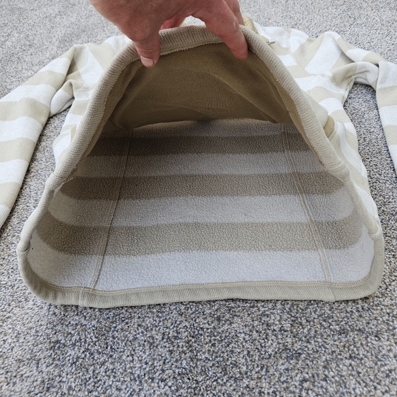 Patagonia Better Sweater 3/4 Zip Beige Cream Striped Fleece Jacket Womens Large - Picture 11 of 16